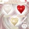 Red & Gold Heart Foil Balloons – 12 Pcs 18 Inch Metallic Red, Gold & Cream Heart-Shaped Balloons for Birthday, Wedding, Baby Shower, Valentine’s Day, Mother’s Day & Christmas Party Decorations